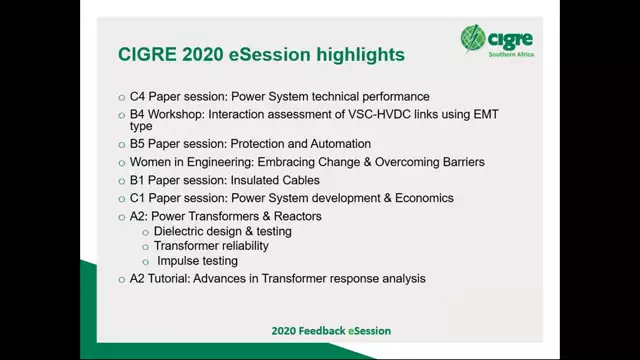 CIGRE SA Feedback Session 2020_DAY7_20201014