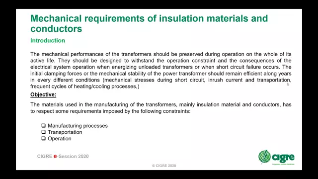e-session_20200827_SC D1 tutorial_ Mechanical properties of insulating materials and insulated conductors for oil insulated power transformers