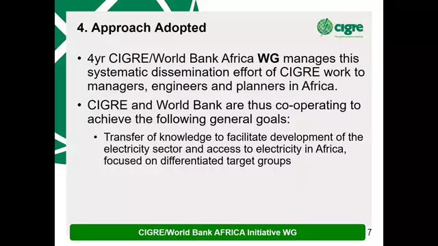 e-session_20200828_CIGRE – World Bank Initiative to share knowledge in Africa